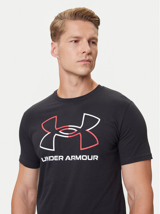 Under Armour Under Armour Marškinėliai Ua Gl Foundation Update Ss 1382915-001 Juoda Loose Fit