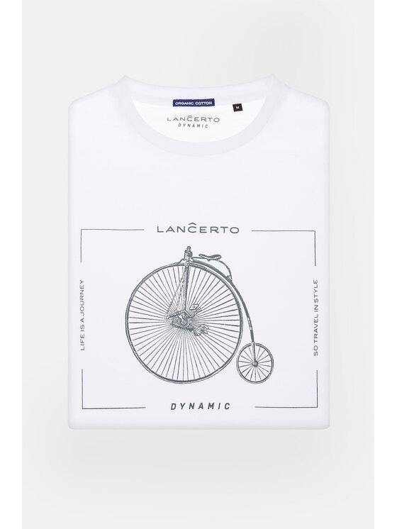 Lancerto Lancerto T-Shirt Leon TS073221000006 Biały Regular Fit
