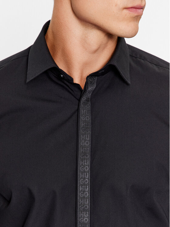HUGO Hugo Hemd Keidi 50500966 Schwarz Slim Fit