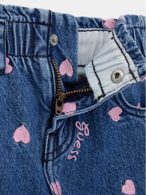 Guess Kids Guess Kids Kalhoty z materiálu 183611 Modrá Regular Fit
