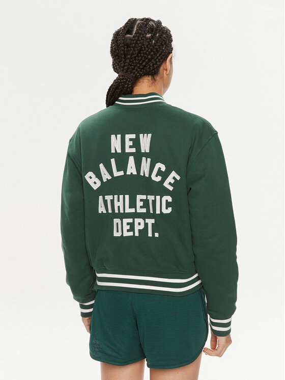 New Balance New Balance Kurtka bomber Greatest Hits WJ41509 Zielony Regular Fit