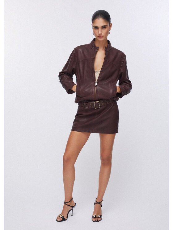 Liu Jo Liu Jo Giacca di pelle PA6001P0412X0744 Marrone Regular Fit