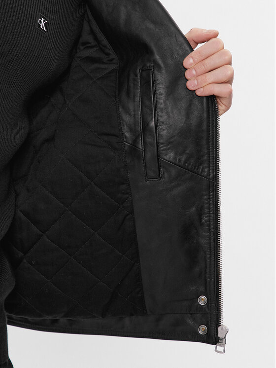 Calvin Klein Jeans Calvin Klein Jeans Шкіряна куртка J30J323398 Чорний Oversize