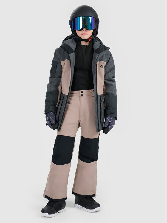 4F 4F Spodnie snowboardowe SNOWBOARD Brązowy jasny Regular Fit