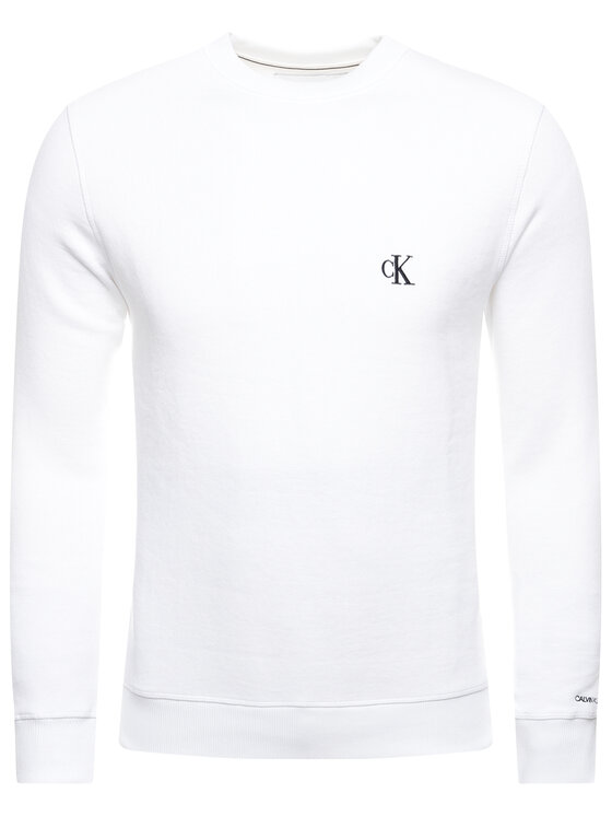 Calvin Klein Jeans Calvin Klein Jeans Majica dugih rukava Embroidered Logo J30J314536 Bijela Regular Fit