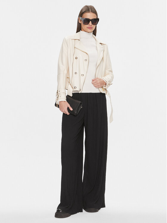Guess Guess Geacă din imitație de piele Olivia W3BL93 K8S30 Alb Regular Fit