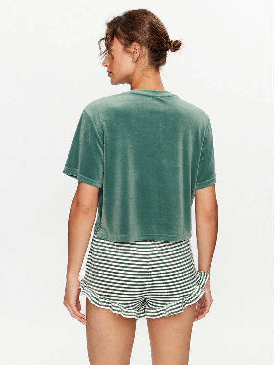 Hunkemöller Hunkemöller Pyžamový top 203210 Zelená Comfortable Fit
