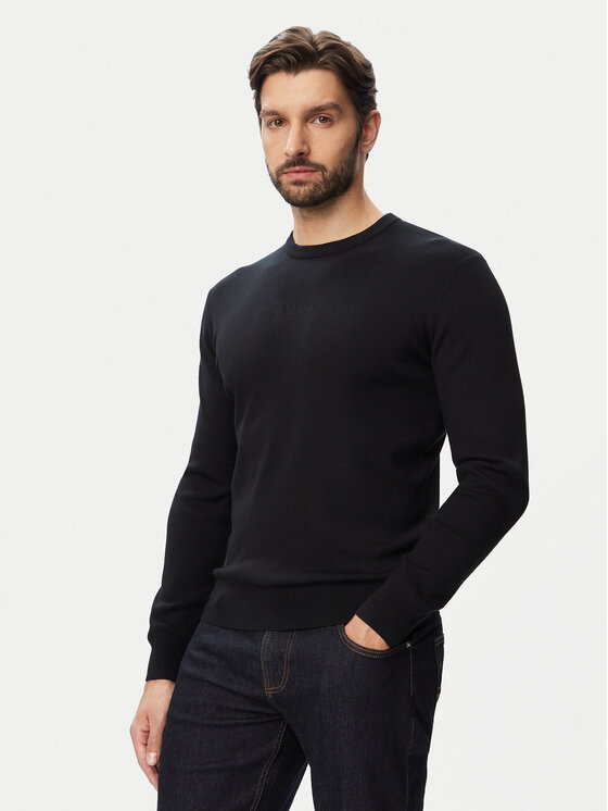 Guess Pulover M6YR12 Z0917 Negru Regular Fit
