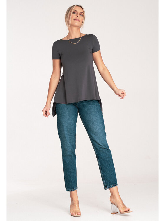 FIGL FIGL Blúzka M1051 Sivá Flared Fit