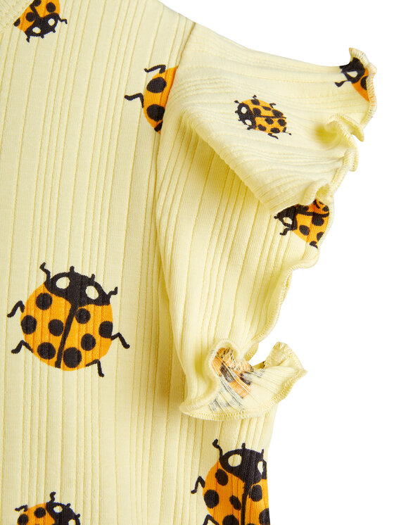 MINI RODINI MINI RODINI Vsakodnevna obleka 2525010223 Rumena Regular Fit