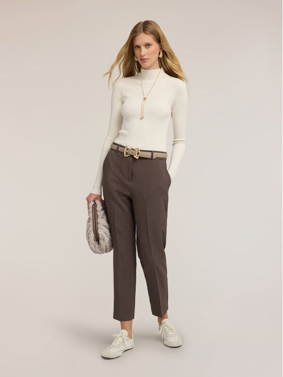 Motivi Motivi Dolcevita M339E002397N011 Bianco Slim Fit