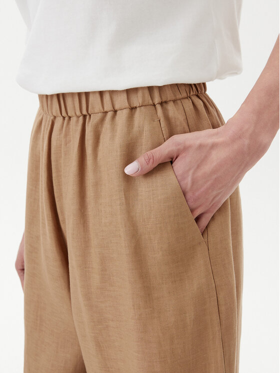 Max Mara Max Mara Spodnie materiałowe Minnie 2516131018 Beżowy Relaxed Fit