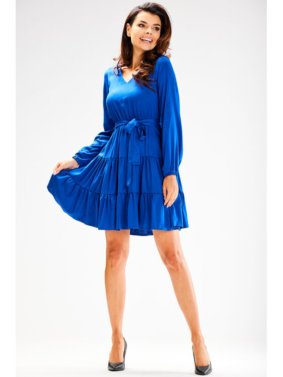 Awama Awama Vestito estivo A603 Blu Basic Fit