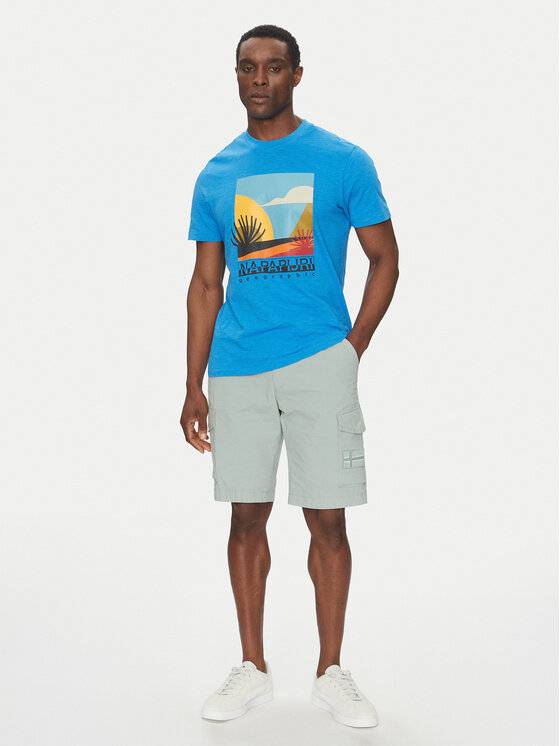 Napapijri Napapijri Шорти от плат N-Horton NP0A4HOS Зелен Regular Fit