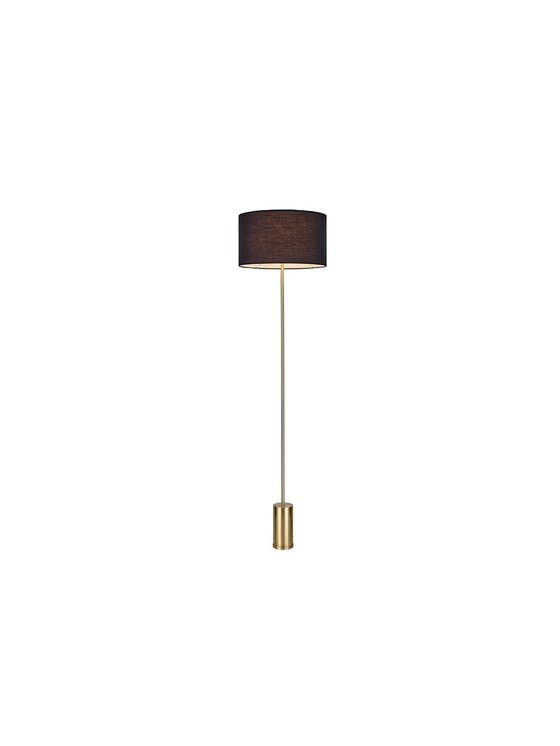 MIAhome MIAhome Lampa podłogowa SANTORINI - złota podstawa czarny klosz Złoty
