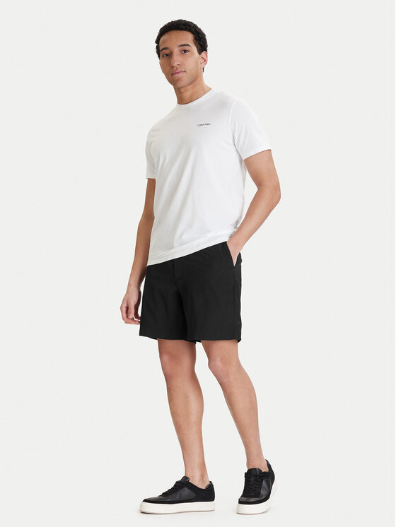Calvin Klein Calvin Klein Šortky z materiálu LV04LF610G Černá Straight Fit