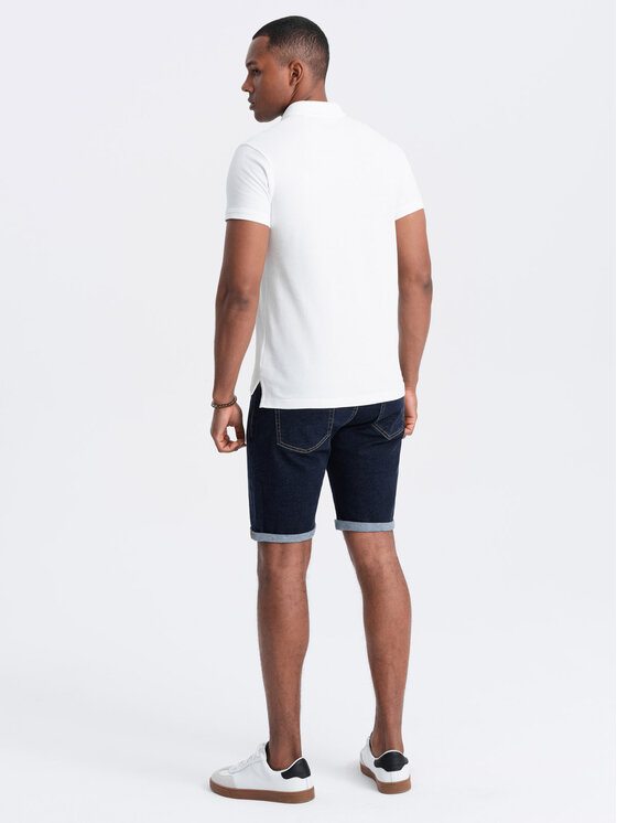 Ombre Ombre Polokošile OM-POBS-0100 Bílá Regular Fit