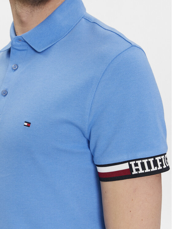 Tommy Hilfiger Tommy Hilfiger Polokošile Monotype Flag MW0MW33585 Modrá Slim Fit