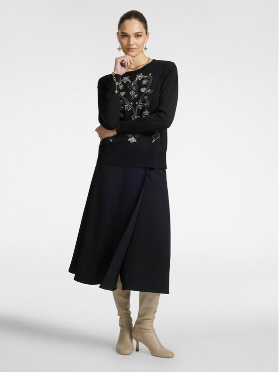 Elena Mirò Elena Mirò Maglione M510Z000647N033 Nero Regular Fit