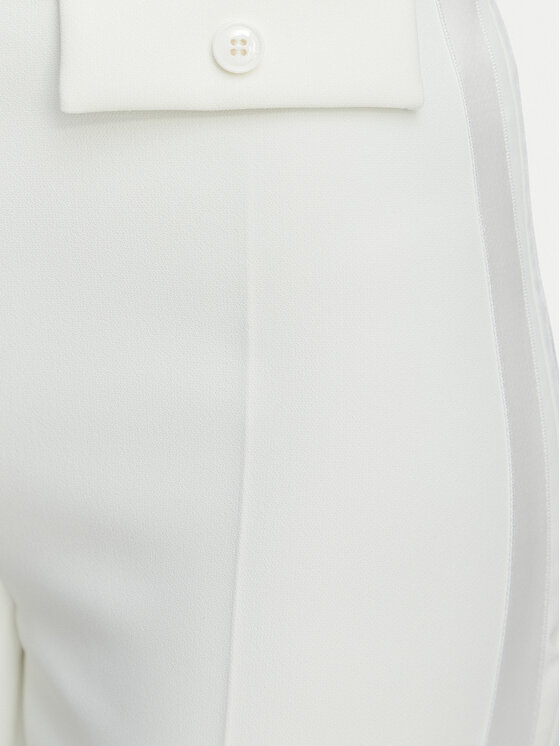 Elisabetta Franchi Elisabetta Franchi Medžiaginės kelnės PA-185-62E2-V270 Kreminė Slim Fit