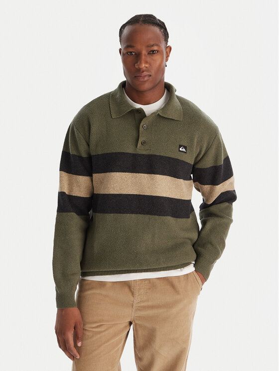 Quiksilver Pulover Cooper EQYSW03331 Verde Regular Fit