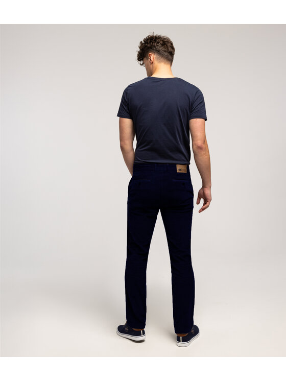 Lee Cooper Lee Cooper Chinosy DREK 4161 Granatowy Straight Fit