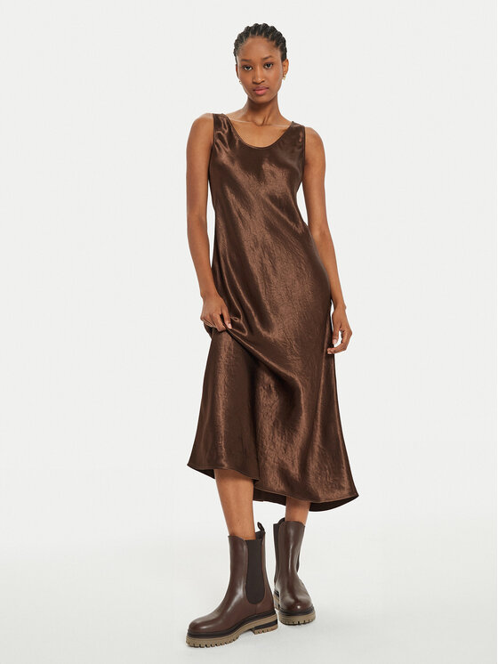Max Mara Leisure Max Mara Leisure Kokteiļkleita Talete 2426226028 Brūns Regular Fit
