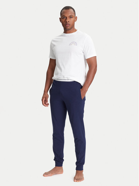 United Colors Of Benetton United Colors Of Benetton Pidžama hlače 30964F00V Tamnoplava Regular Fit