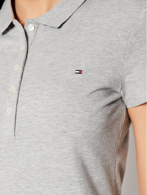 Tommy Hilfiger Tommy Hilfiger Φόρεμα καθημερινό Pique WW0WW27949 Γκρι Slim Fit