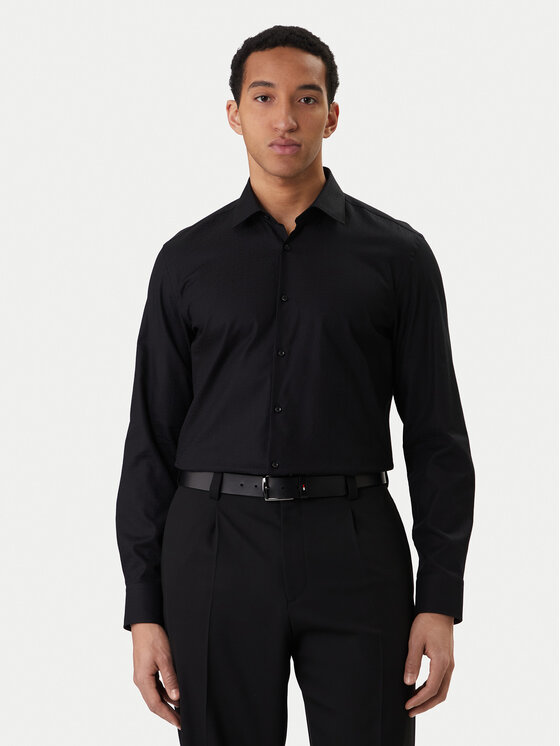 HUGO HUGO Krekls Kenno 50555295 Melns Slim Fit