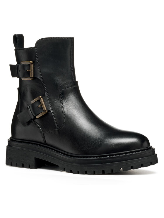 Geox Geox Polokozačky D Iridea D36HRC 00043 C9999 Černá