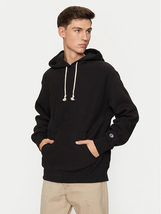 Champion Champion Pulóver 220705 Fekete Relaxed Fit