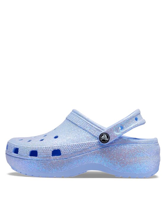 Crocs Crocs Klapki Classic Platform Glitter Clog 207241 Granatowy