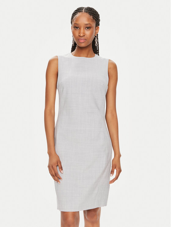 Calvin Klein Calvin Klein Φόρεμα κοκτέιλ K20K207577 Γκρι Slim Fit