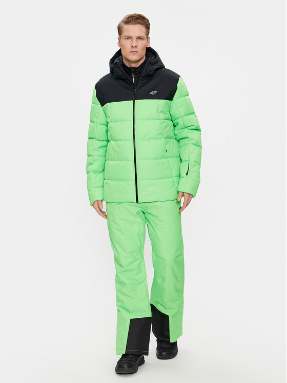 4F 4F Skijacke 4FAW23TTJAM307 Grün Regular Fit