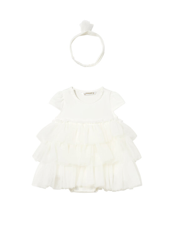 Mayoral Rochie elegantă 1601 Alb Regular Fit