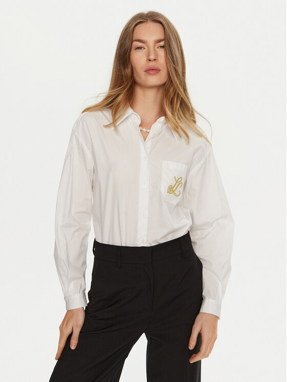 Luisa Spagnoli Camicia Legenda 541508 Bianco Regular Fit, taglia : M