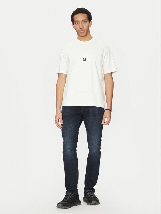 HUGO HUGO Tričko Debostac 50535499 Écru Relaxed Fit