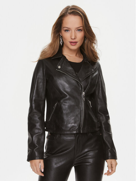 Guess Guess Odinė striukė W3BL83 L0O00 Juoda Regular Fit