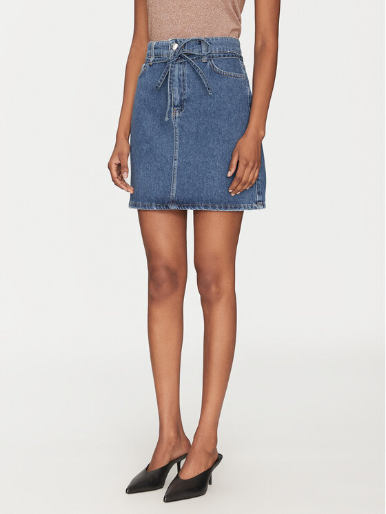 Marella Marella Džinsinis sijonas 2515101021200 Tamsiai mėlyna Regular Fit