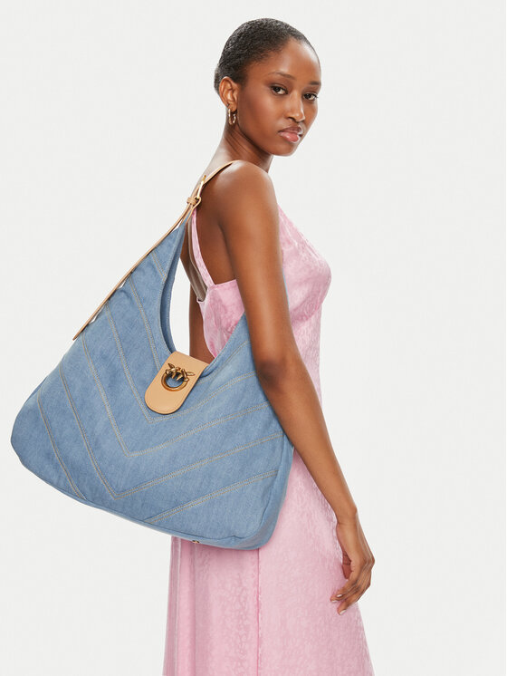 PINKO Pinko Kabelka Hobo Big PE 24 PLTT 102785 A1KK Modrá