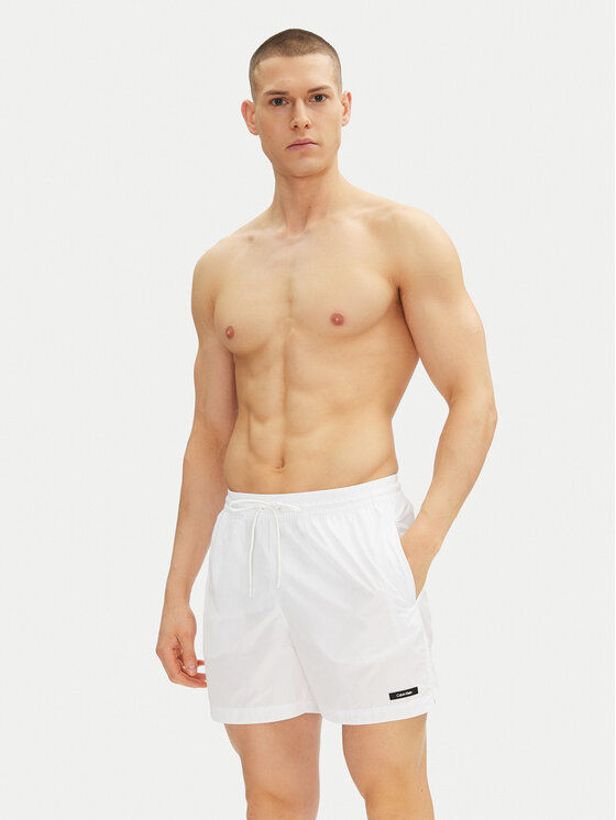 Calvin Klein Swimwear Calvin Klein Swimwear Kupaće gaće i hlače KM0KM01111 Bijela Regular Fit