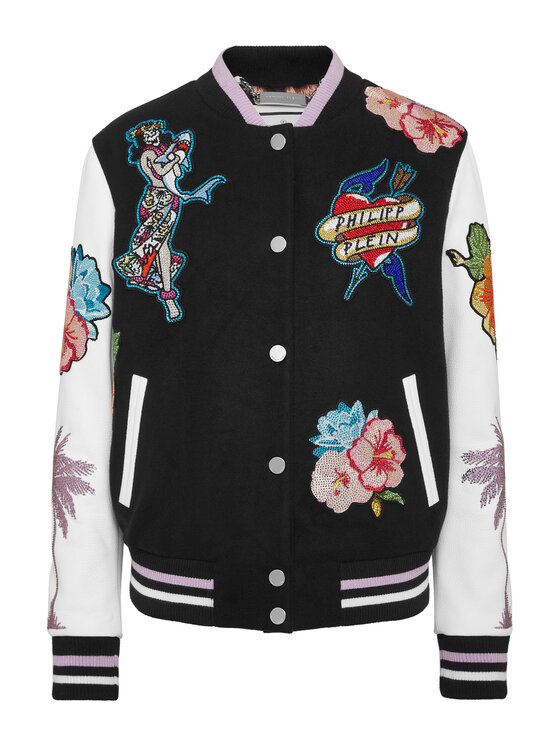 PHILIPP PLEIN PHILIPP PLEIN Kurtka skórzana 2667 Czarny Slim Fit