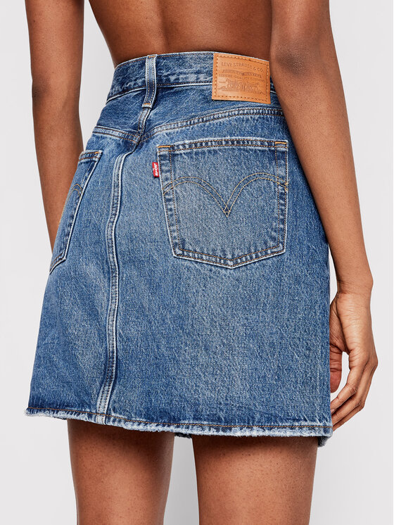 Gonna di jeans High-Rise Deconstructed 77882-0044