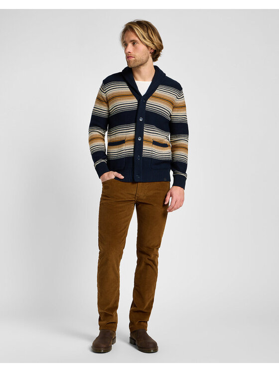 Lee Lee Maglione FRONTIER CARDIGAN Blu Regular Fit