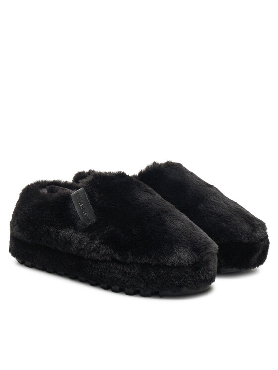 Calvin Klein Jeans Calvin Klein Jeans Bačkory Home Anke Slipper Wn Fur YW0YW01596 Černá