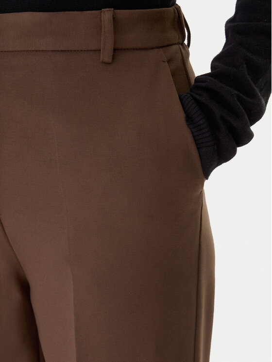 ViCOLO ViCOLO Kalhoty z materiálu TF0229 Hnědá Regular Fit