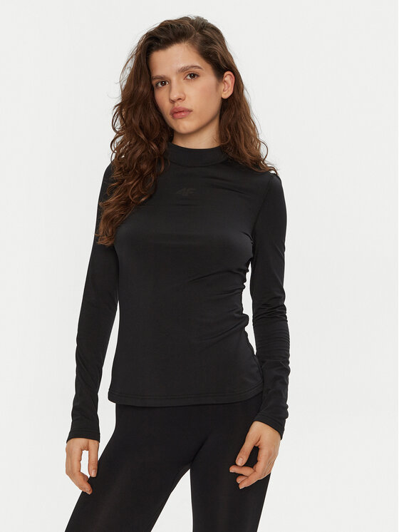 4F 4F Termoaktív felső 4FWAW24UBRUF074 Fekete Slim Fit