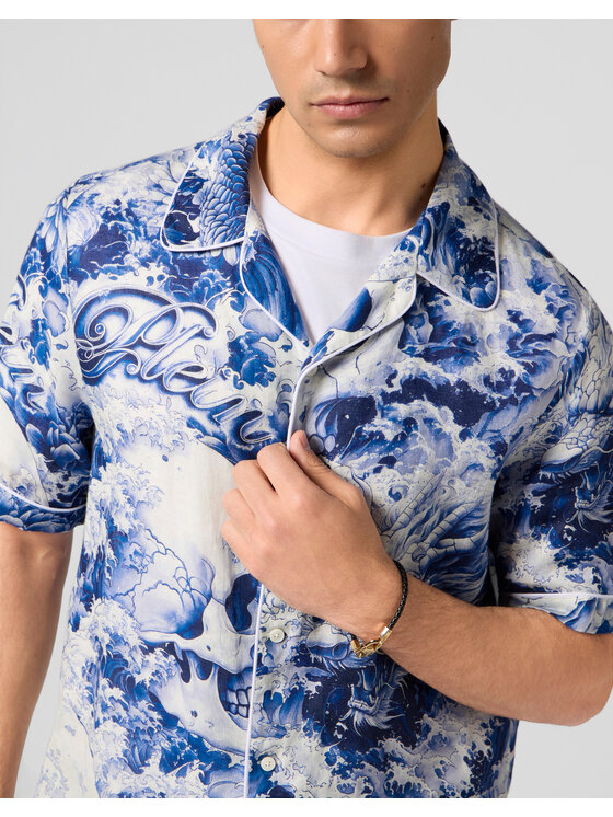 PHILIPP PLEIN PHILIPP PLEIN Košeľa 29794 Tmavomodrá Regular Fit