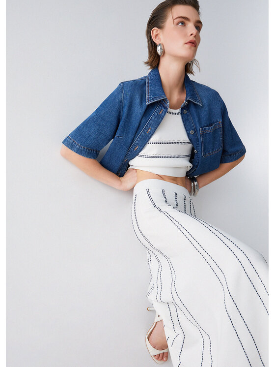 Liu Jo Liu Jo Spódnica midi WA6148MA81R03A83 Fioletowy Regular Fit